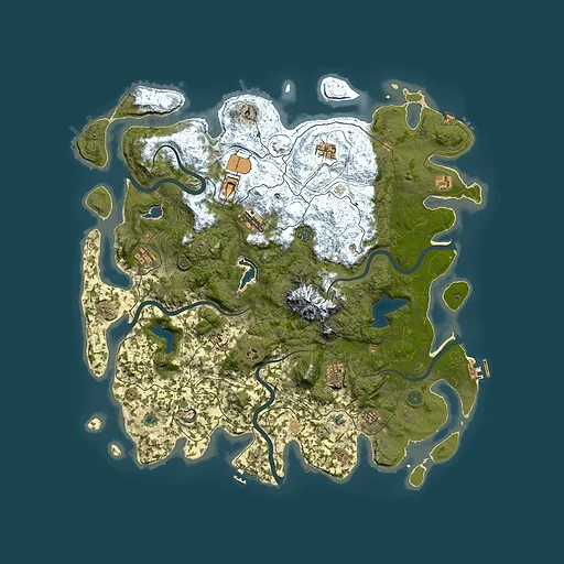 Rust map seed 2049240344, 5000x5000m top-down preview