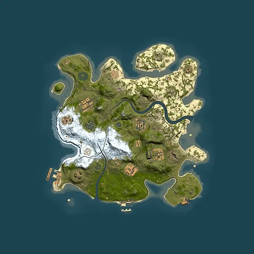 Rust map seed 677442897, 3000x3000m top-down preview