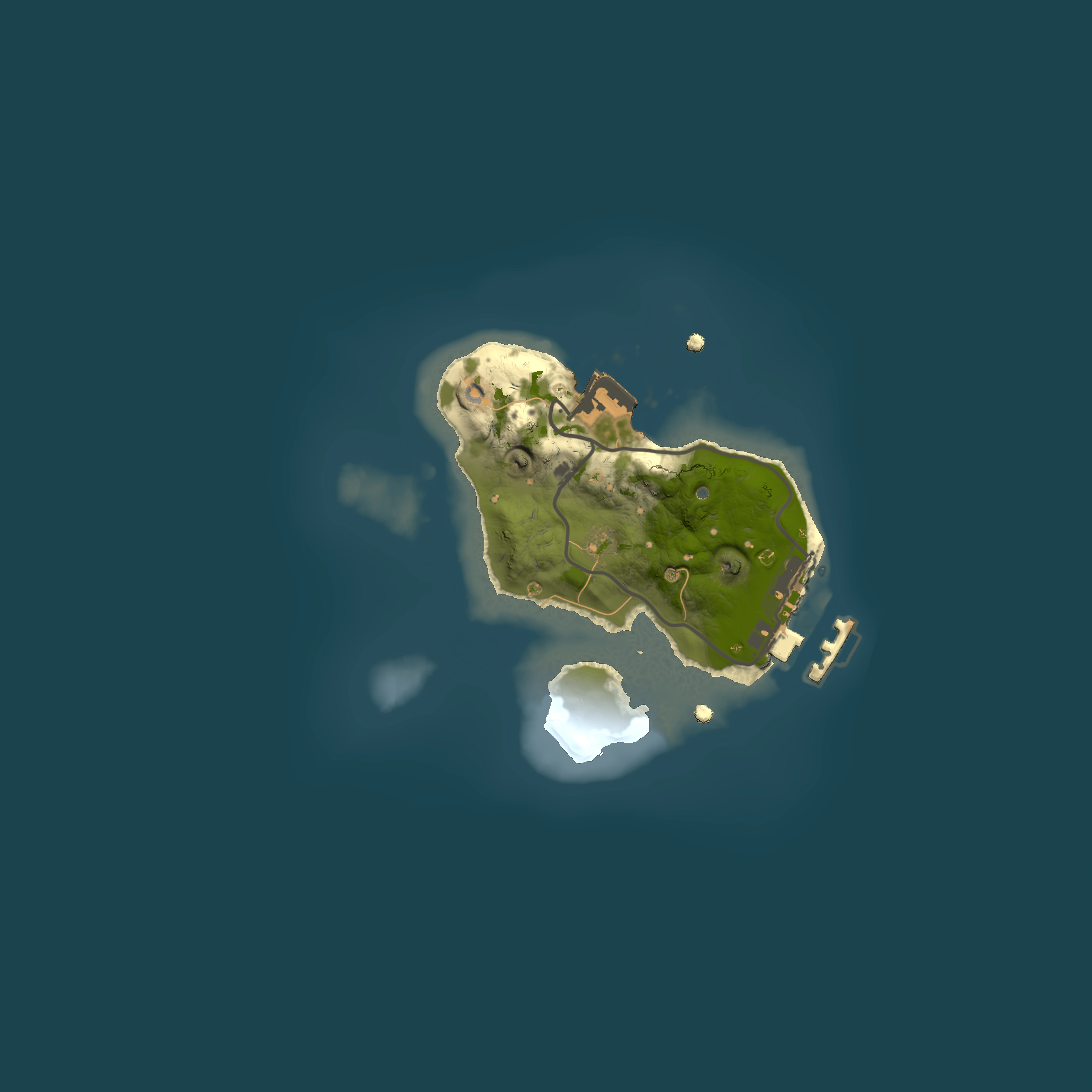 Full top-down render of Rust map seed 2052953967, 1500x1500m