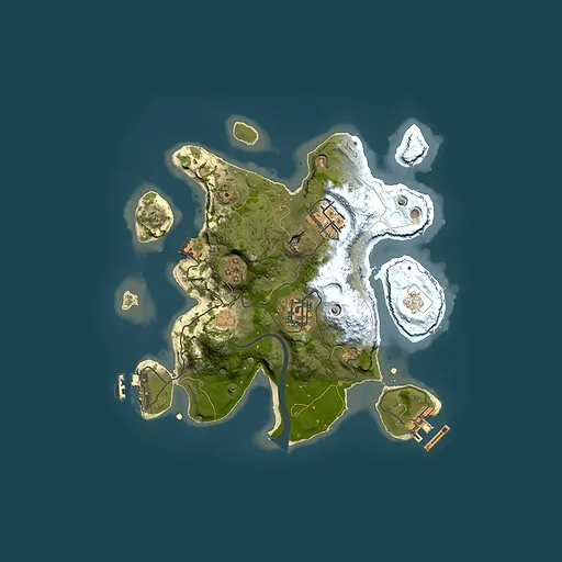 Rust map seed 1763249881, 2500x2500m top-down preview