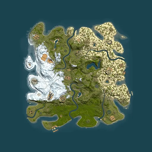 Rust map seed 1850007865, 4500x4500m top-down preview