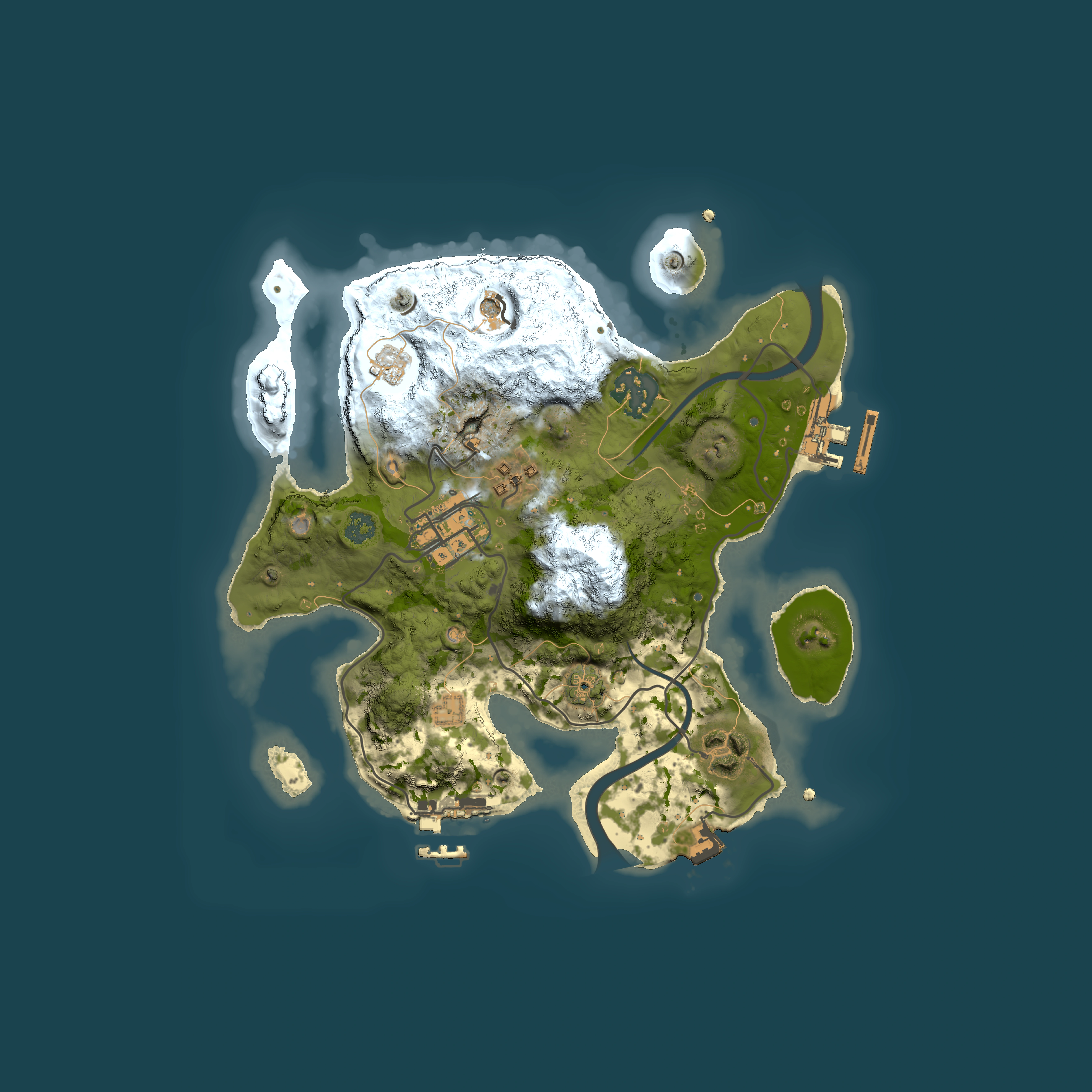 Full top-down render of Rust map seed 1518598560, 2500x2500m