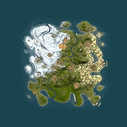 Rust map seed 1192546080, 3500x3500m top-down preview