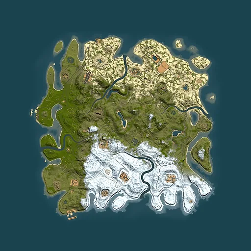 Rust map seed 1300233128, 4500x4500m top-down preview