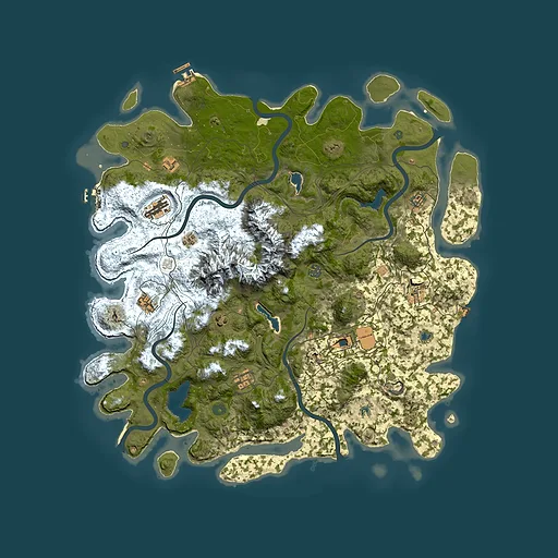 Rust map seed 1829163570, 5000x5000m top-down preview