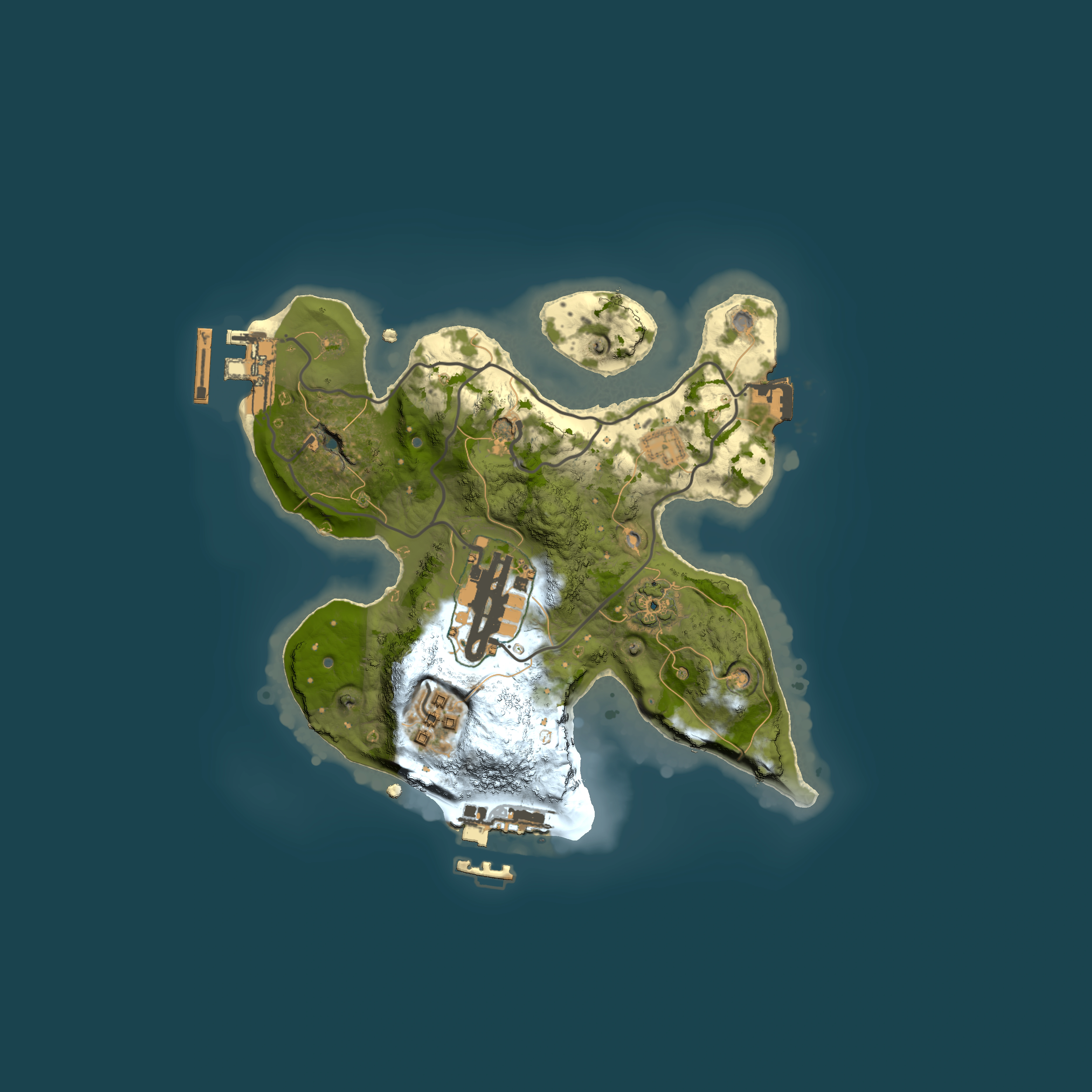 Full top-down render of Rust map seed 1556372660, 2000x2000m