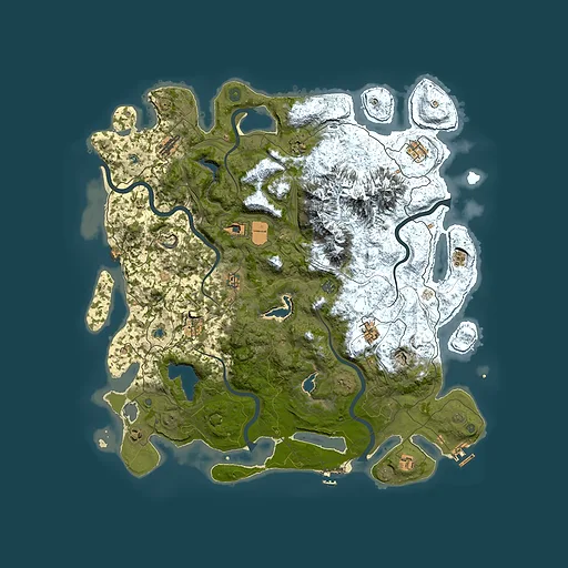 Rust map seed 2045741168, 5000x5000m top-down preview