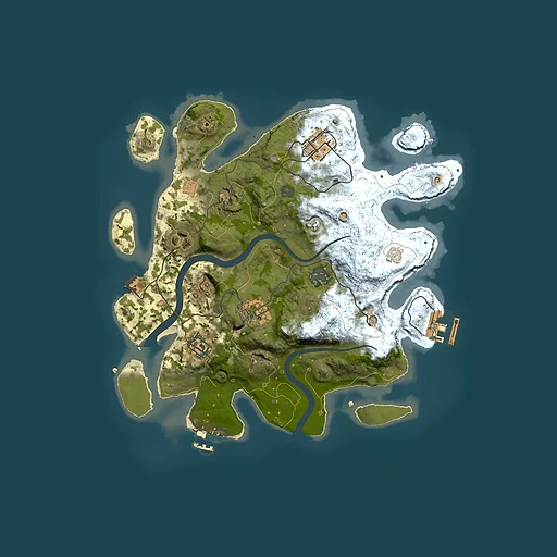 Rust map seed 1850921684, 3000x3000m top-down preview