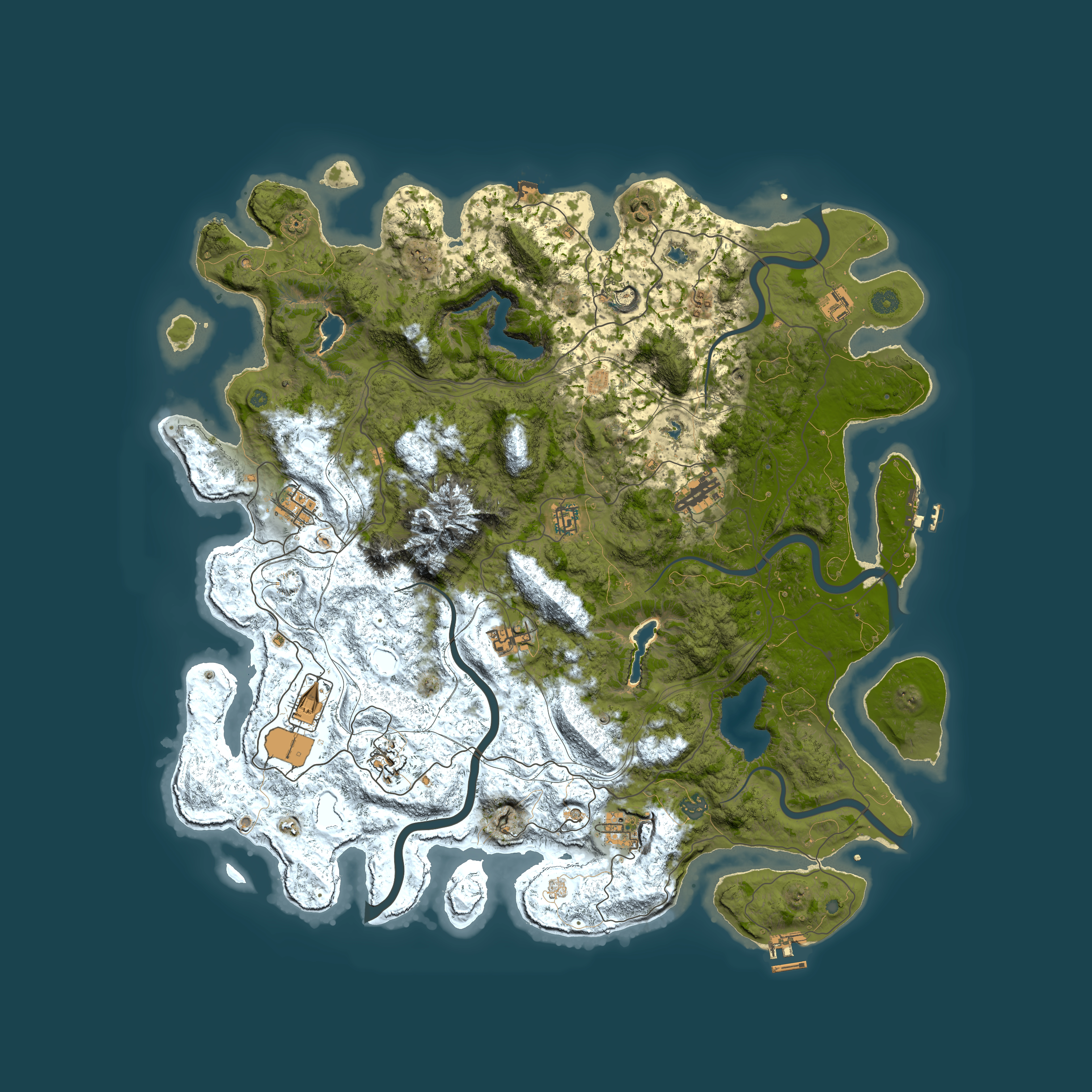 Full top-down render of Rust map seed 1679752311, 5000x5000m