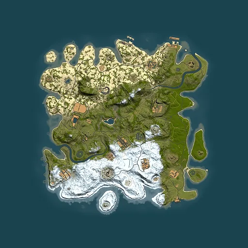 Rust map seed 360692151, 4000x4000m top-down preview