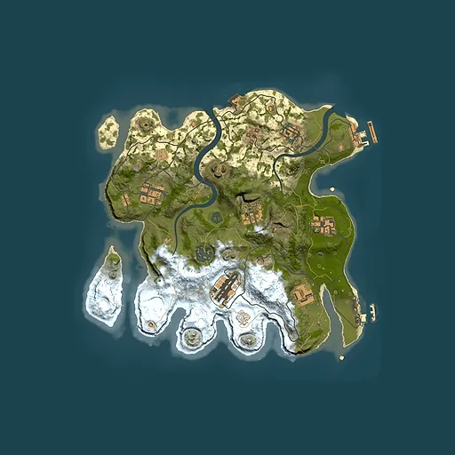 Rust map seed 556945888, 3000x3000m top-down preview