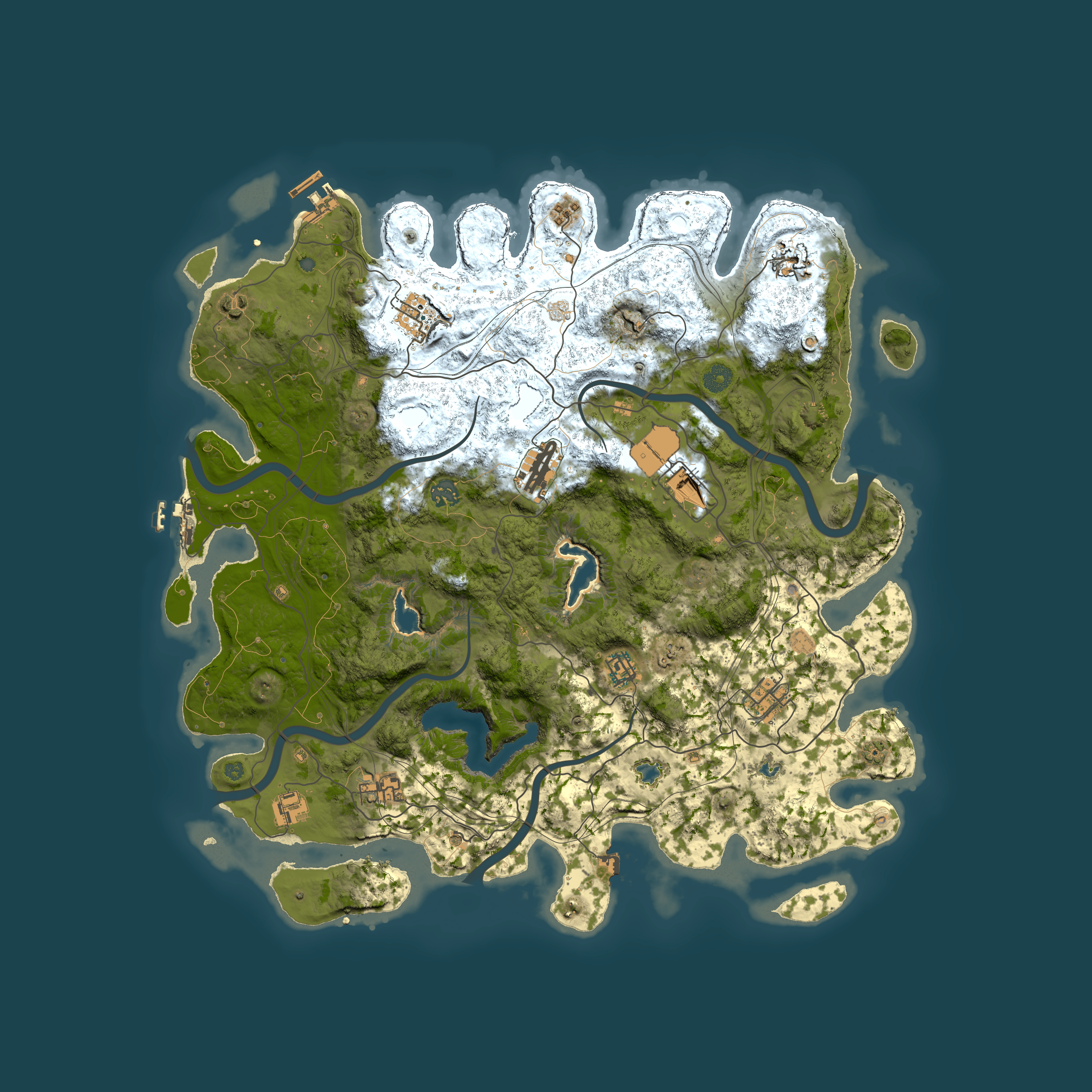 Full top-down render of Rust map seed 706494930, 4500x4500m