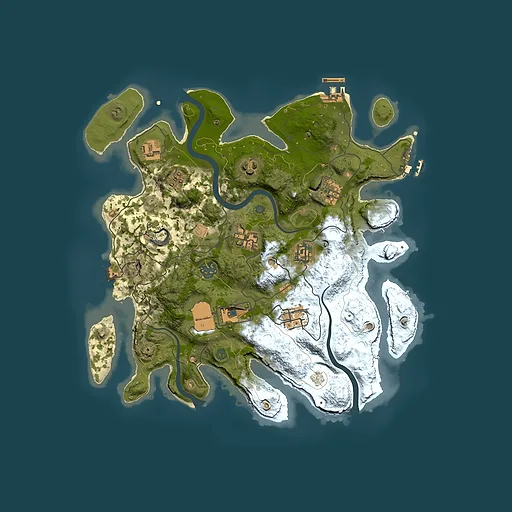 Rust map seed 34306191, 3500x3500m top-down preview