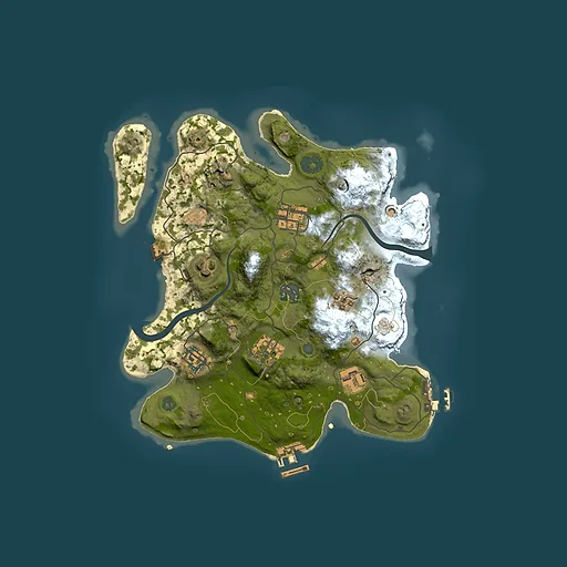 Rust map seed 1809054006, 3000x3000m top-down preview