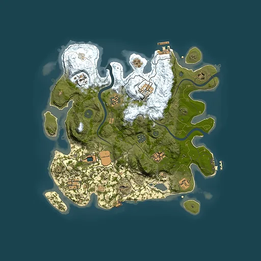 Rust map seed 1007016950, 3500x3500m top-down preview