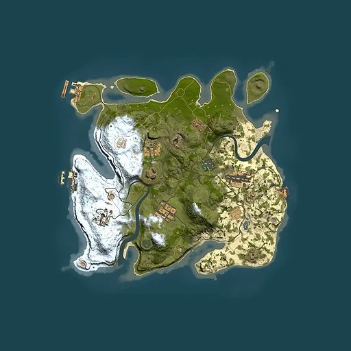 Rust map seed 462528049, 3000x3000m top-down preview