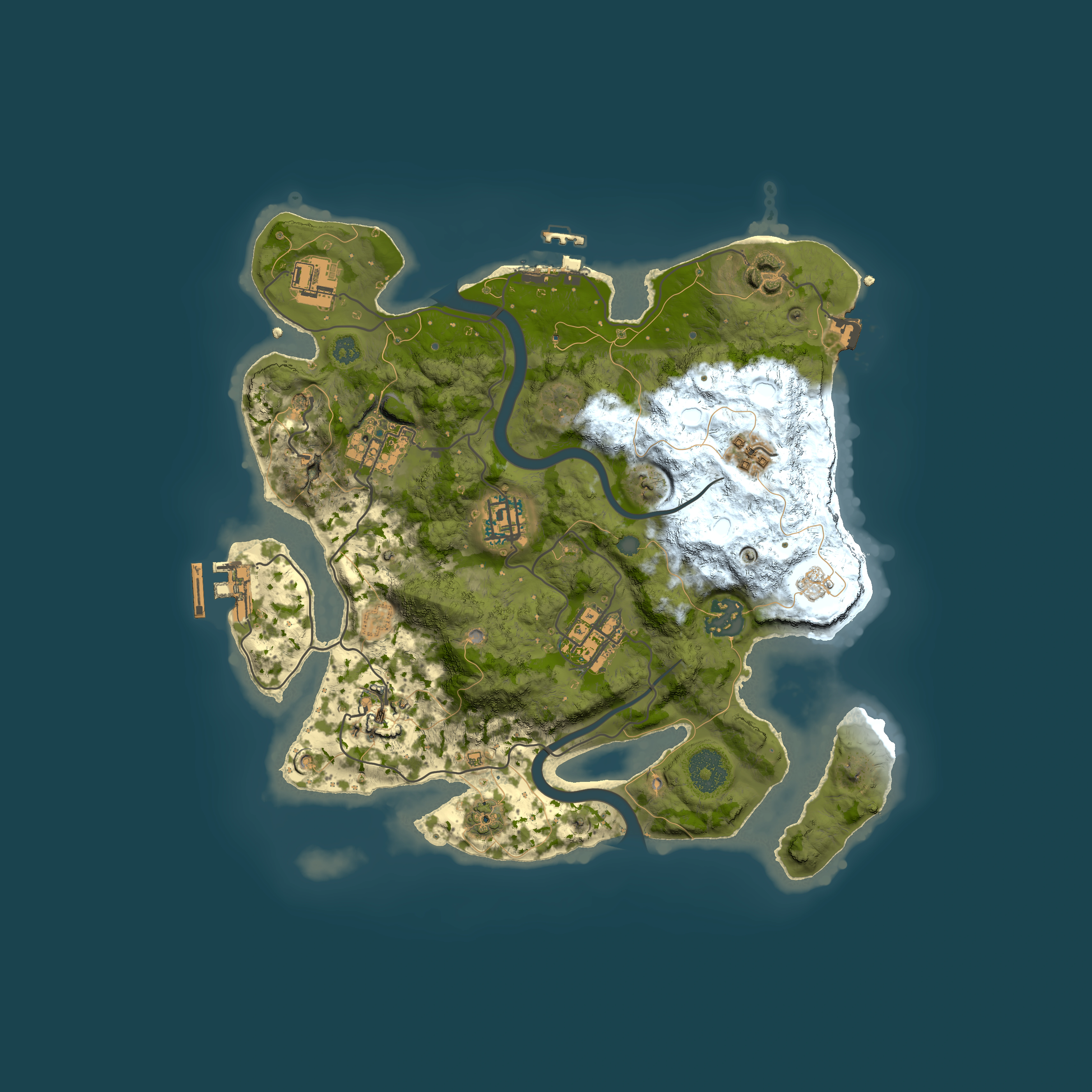 Full top-down render of Rust map seed 580051655, 3000x3000m