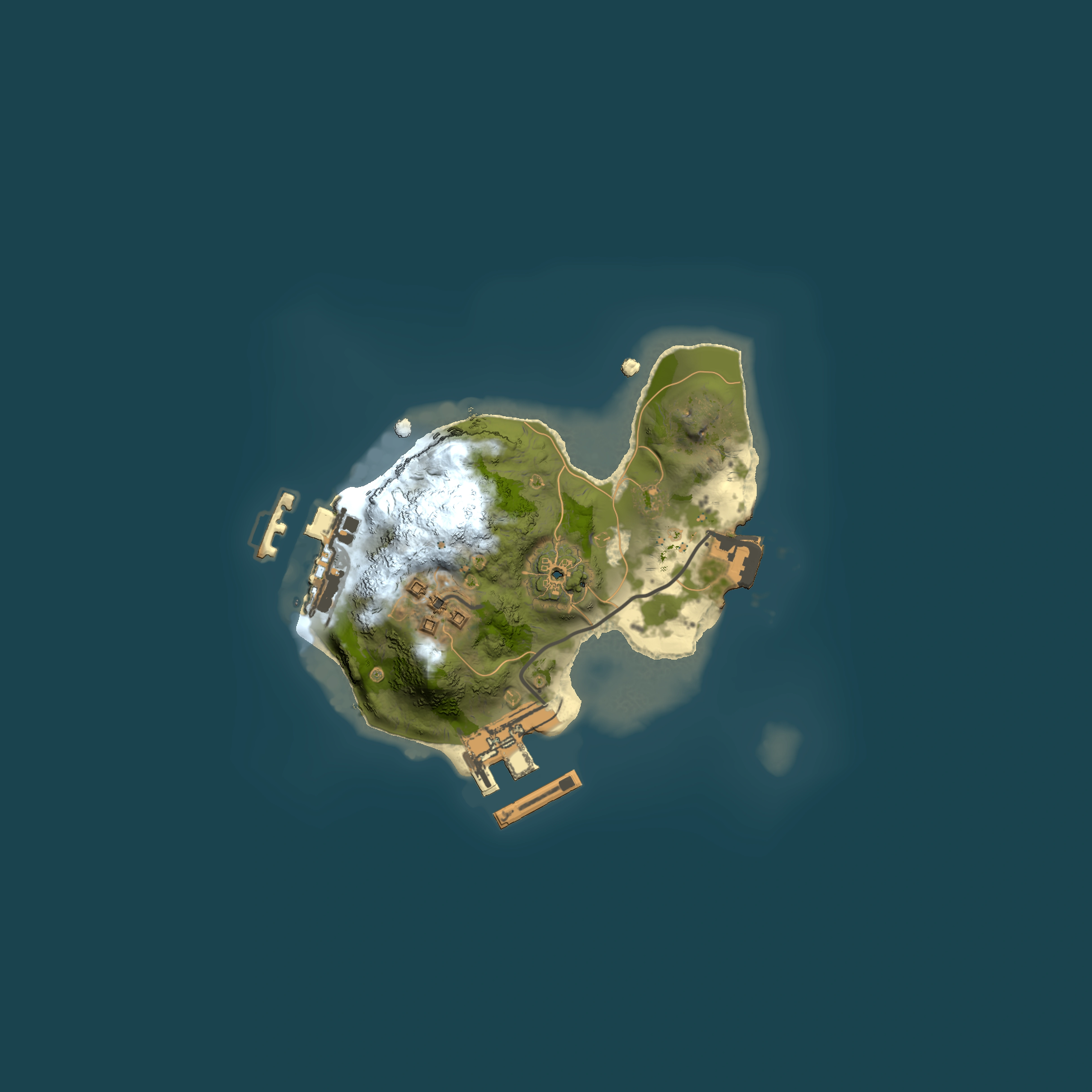 Full top-down render of Rust map seed 657895181, 1500x1500m