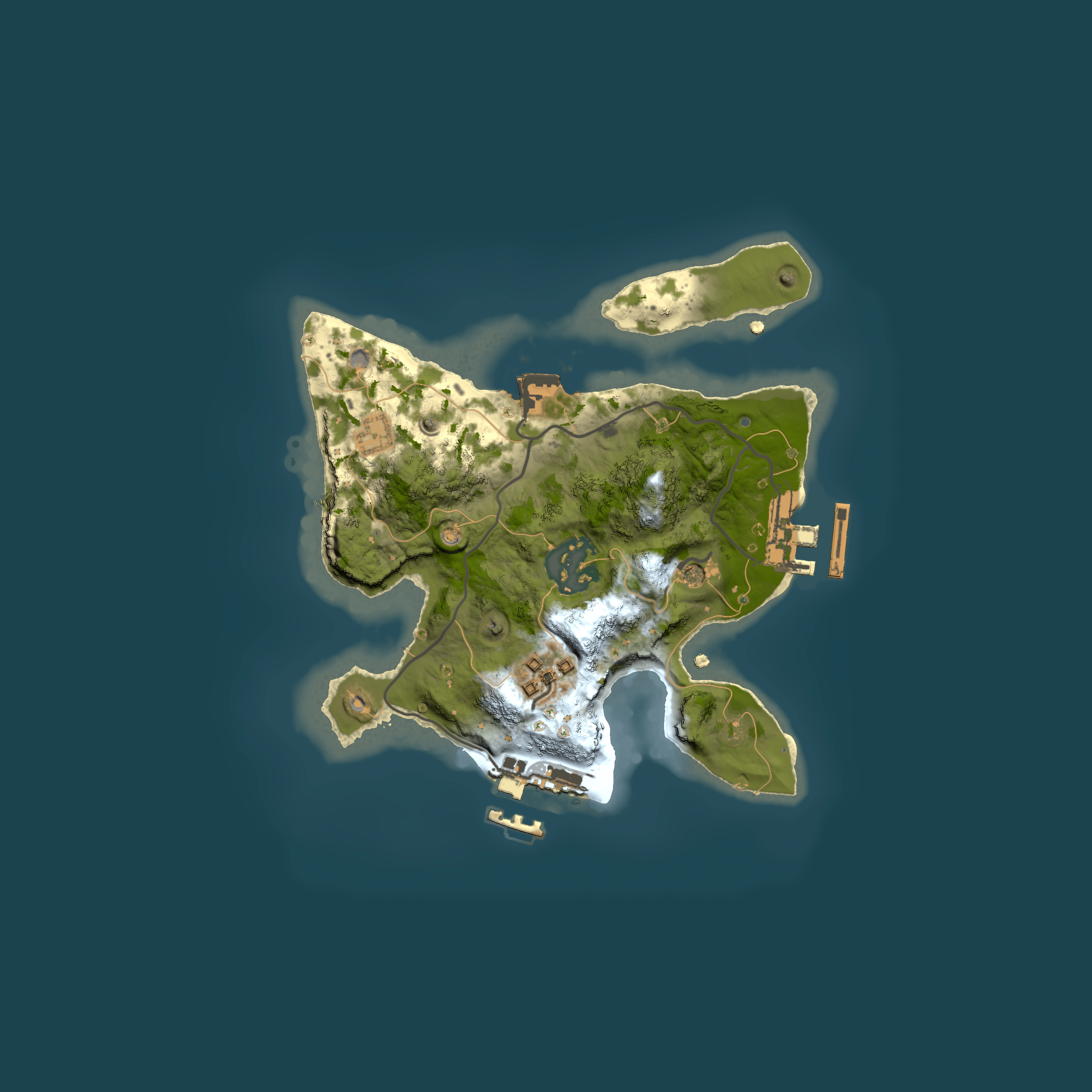 Full top-down render of Rust map seed 7875986, 2000x2000m