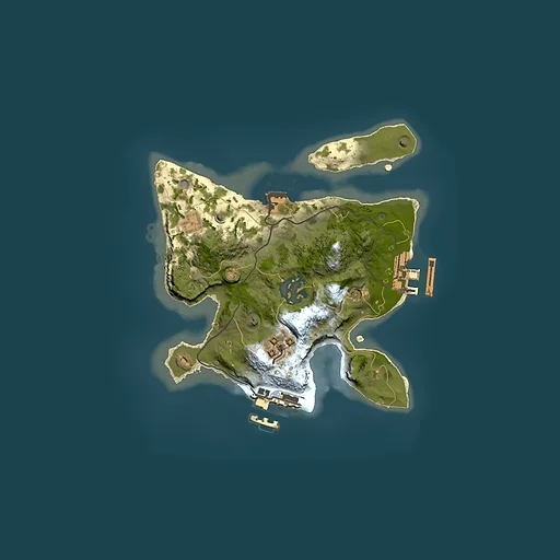 Rust map seed 7875986, 2000x2000m top-down preview