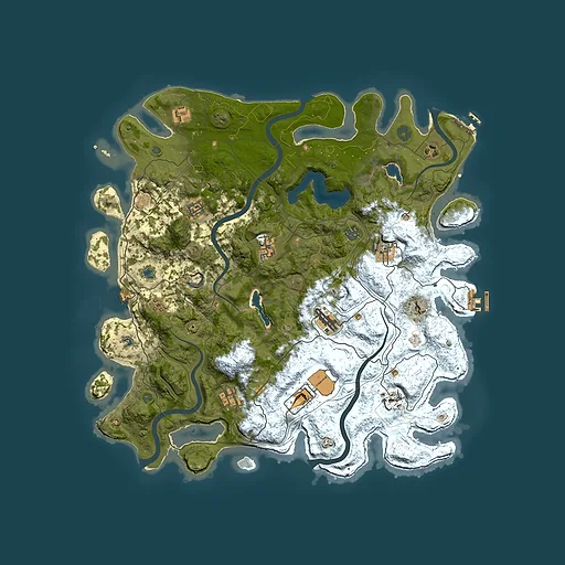 Rust map seed 194497470, 4500x4500m top-down preview