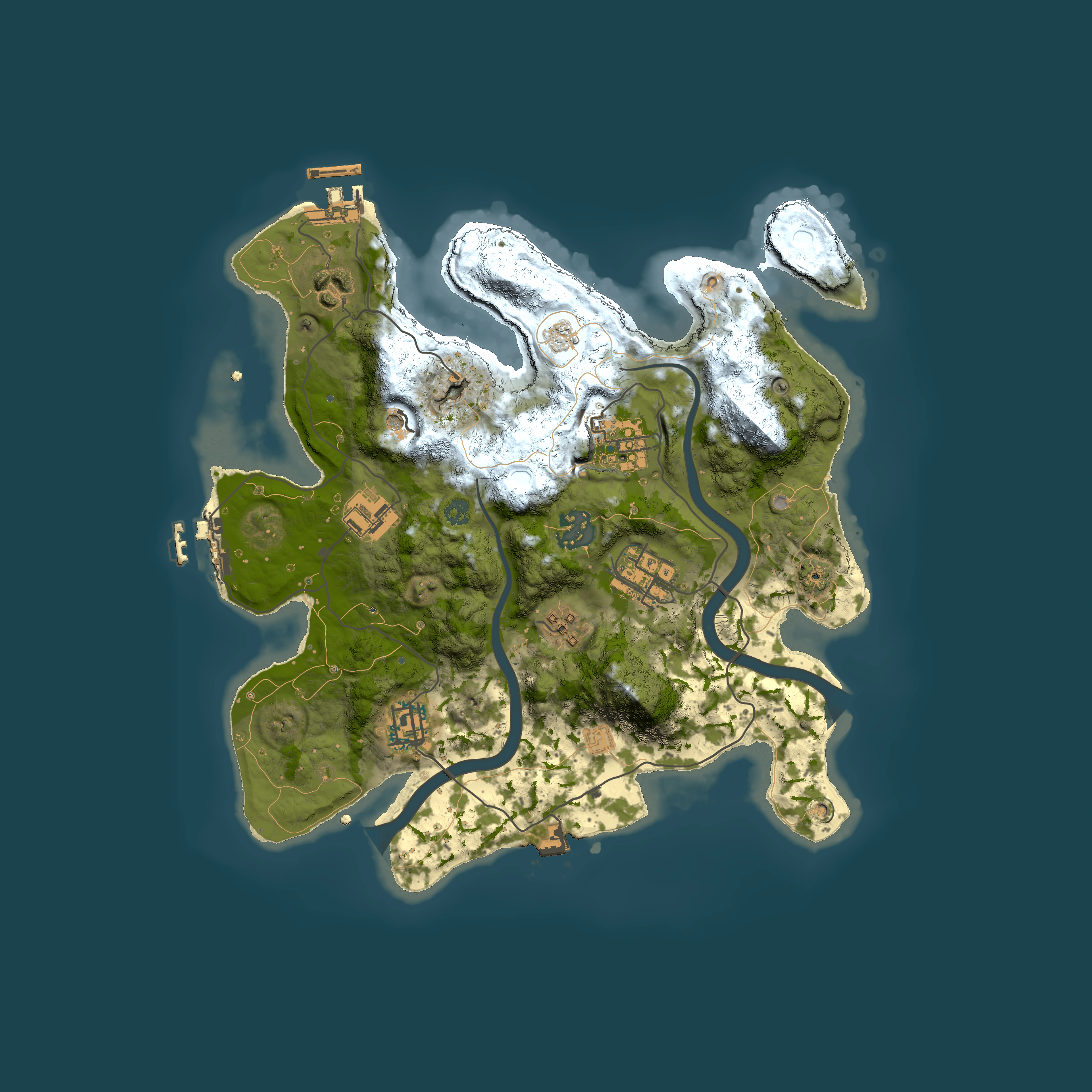 Full top-down render of Rust map seed 341089336, 3000x3000m