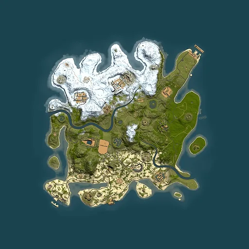 Rust map seed 219657689, 3500x3500m top-down preview
