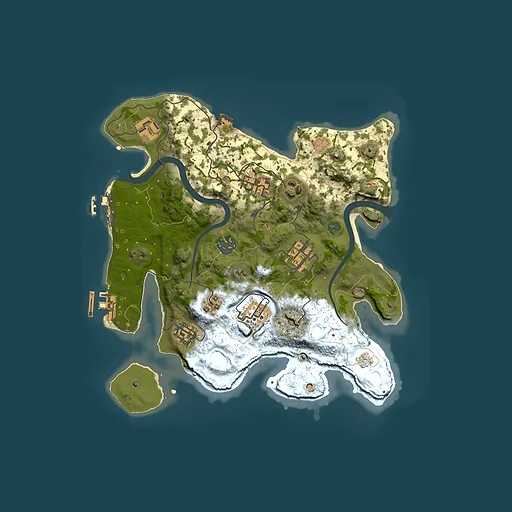 Rust map seed 457161764, 3000x3000m top-down preview