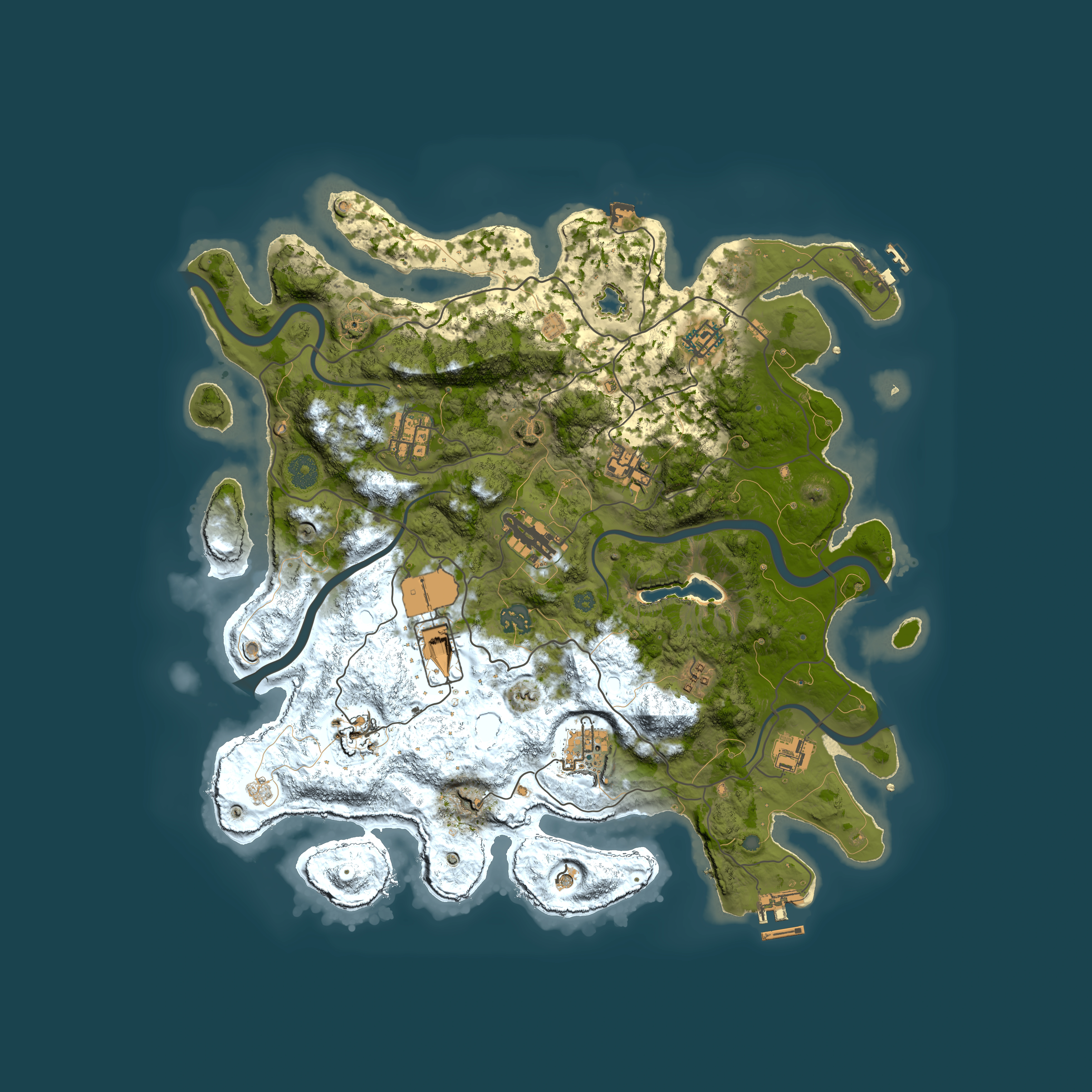 Full top-down render of Rust map seed 1980342535, 4000x4000m