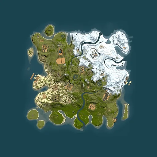 Rust map seed 1098158235, 3500x3500m top-down preview