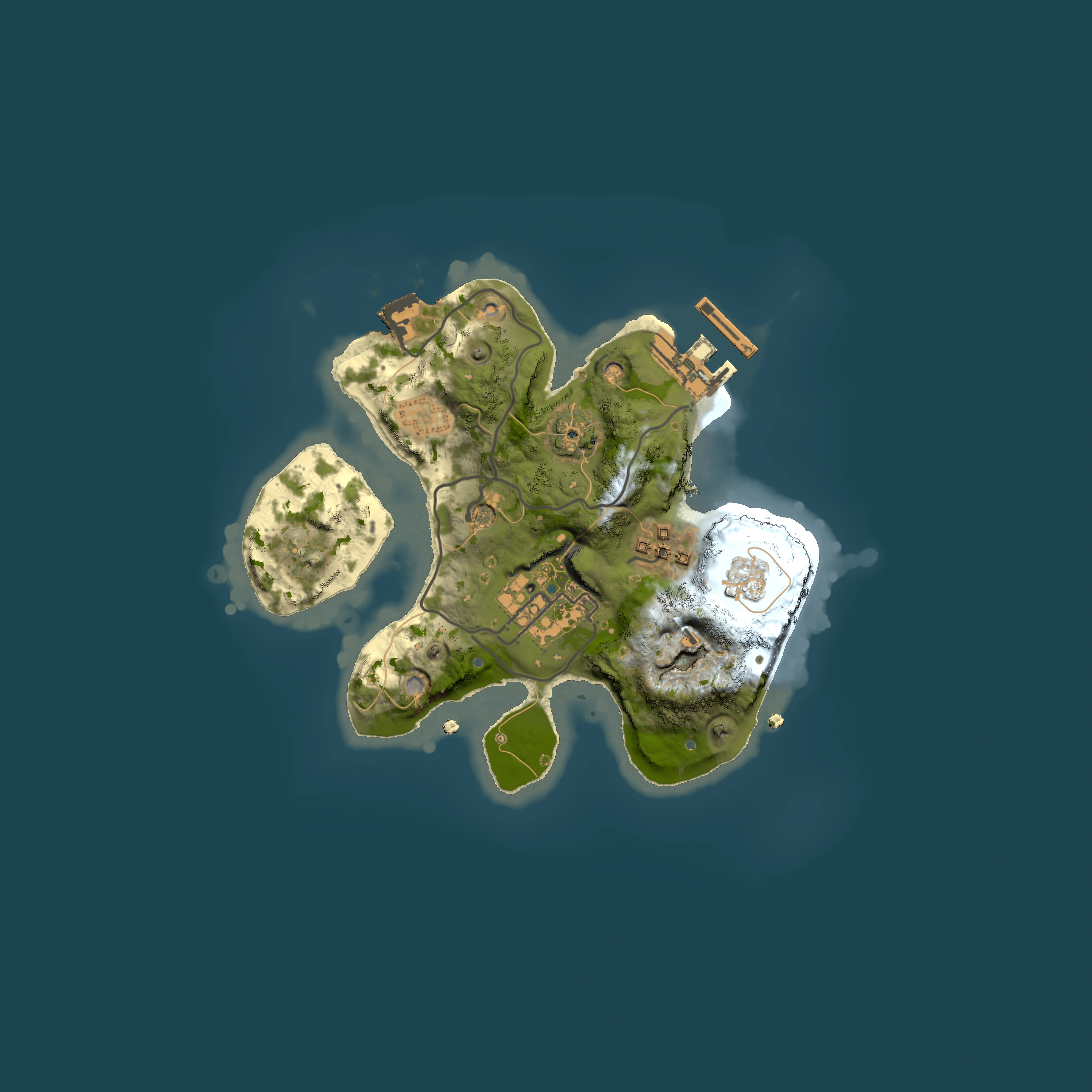 Full top-down render of Rust map seed 1529834371, 2000x2000m