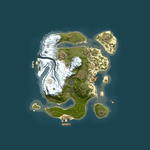 Rust map seed 2016113590, 2500x2500m top-down preview