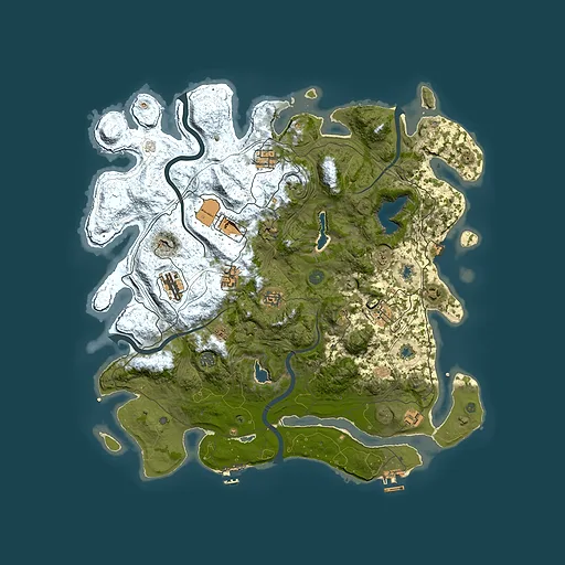 Rust map seed 216266708, 4500x4500m top-down preview