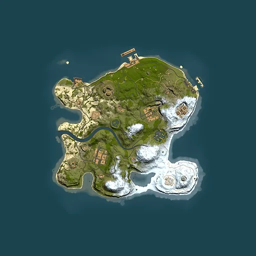Rust map seed 79151030, 2500x2500m top-down preview