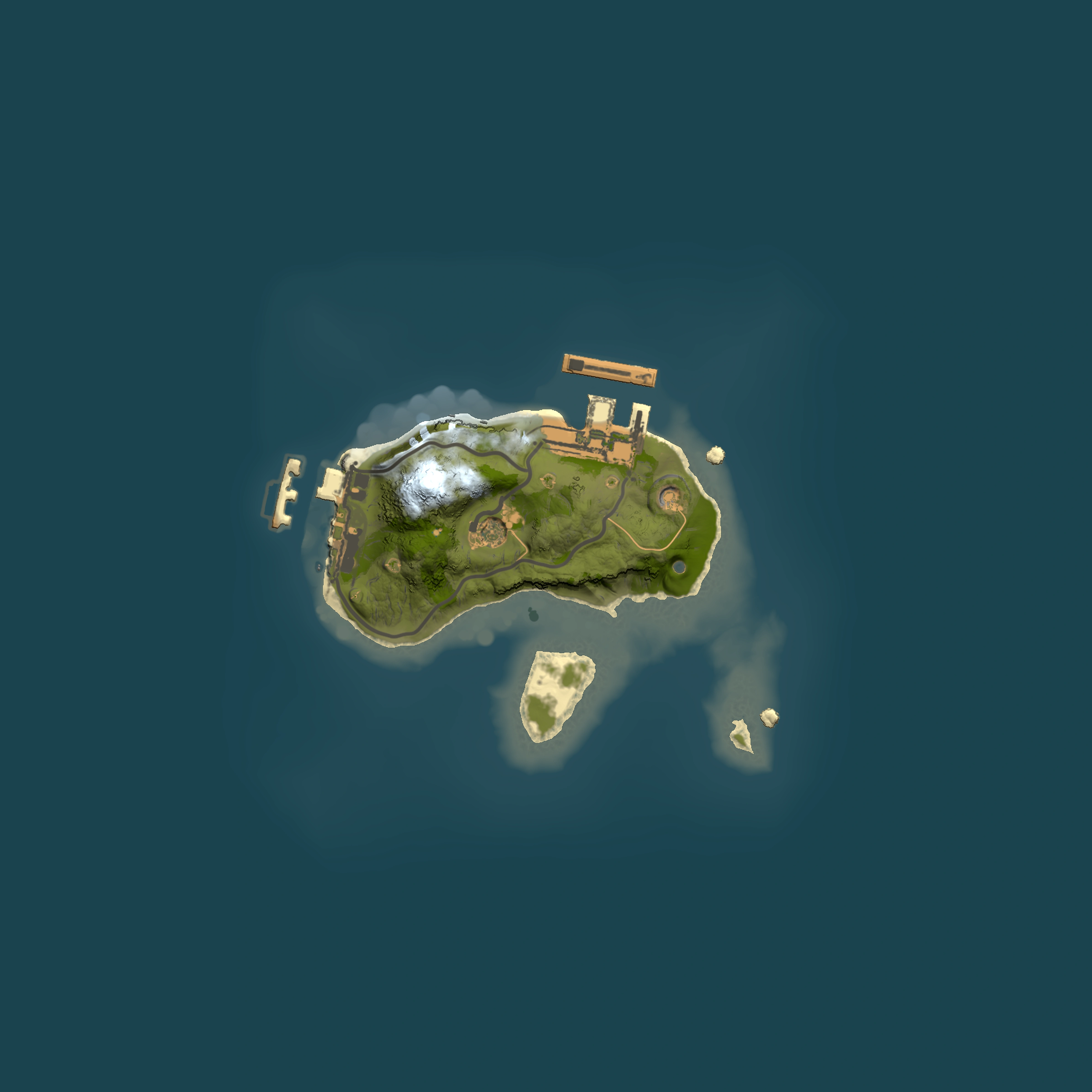 Full top-down render of Rust map seed 856543659, 1500x1500m