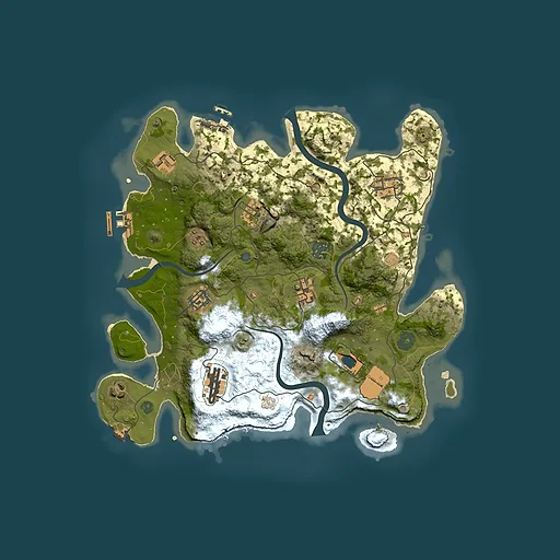 Rust map seed 958936796, 3500x3500m top-down preview