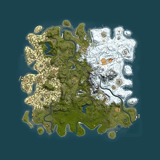 Rust map seed 1487625338, 5000x5000m top-down preview