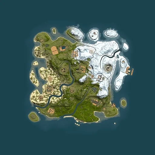 Rust map seed 1126942277, 3500x3500m top-down preview