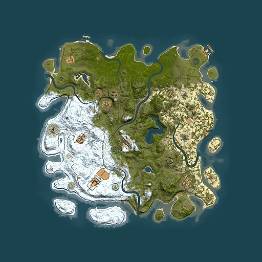 Rust map seed 634155946, 4500x4500m top-down preview