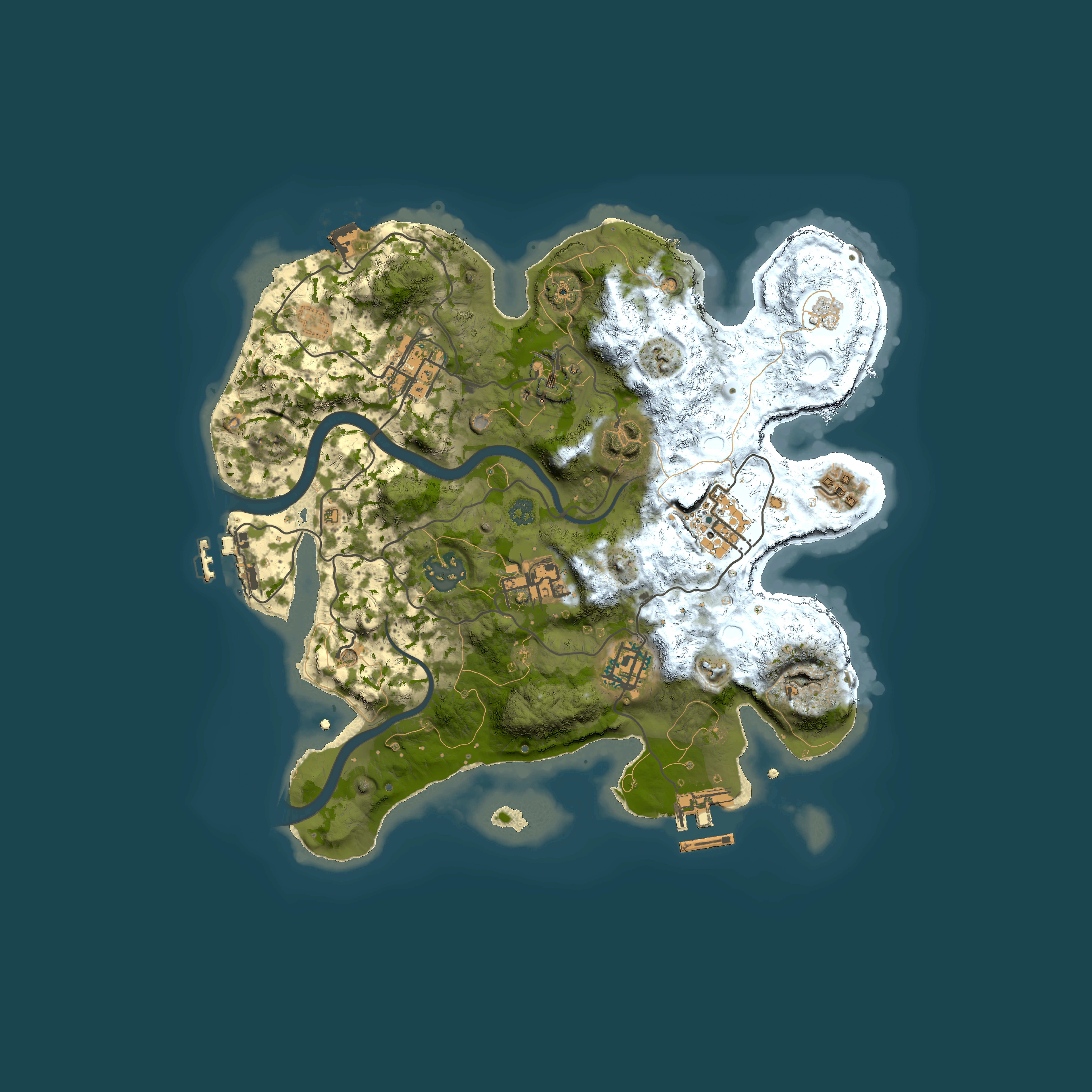 Full top-down render of Rust map seed 994916209, 3000x3000m