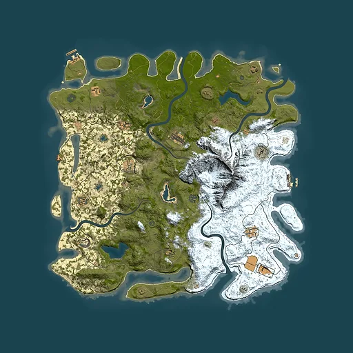 Rust map seed 1230035923, 5000x5000m top-down preview