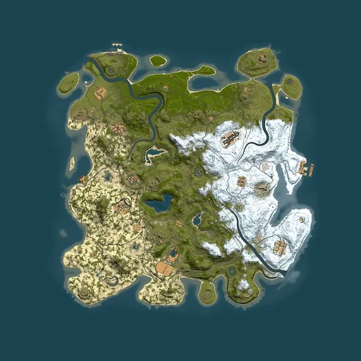 Rust map seed 1775136408, 4500x4500m top-down preview