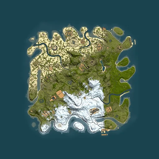 Rust map seed 91671551, 4000x4000m top-down preview