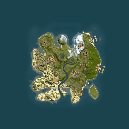 Rust map seed 304910838, 2500x2500m top-down preview