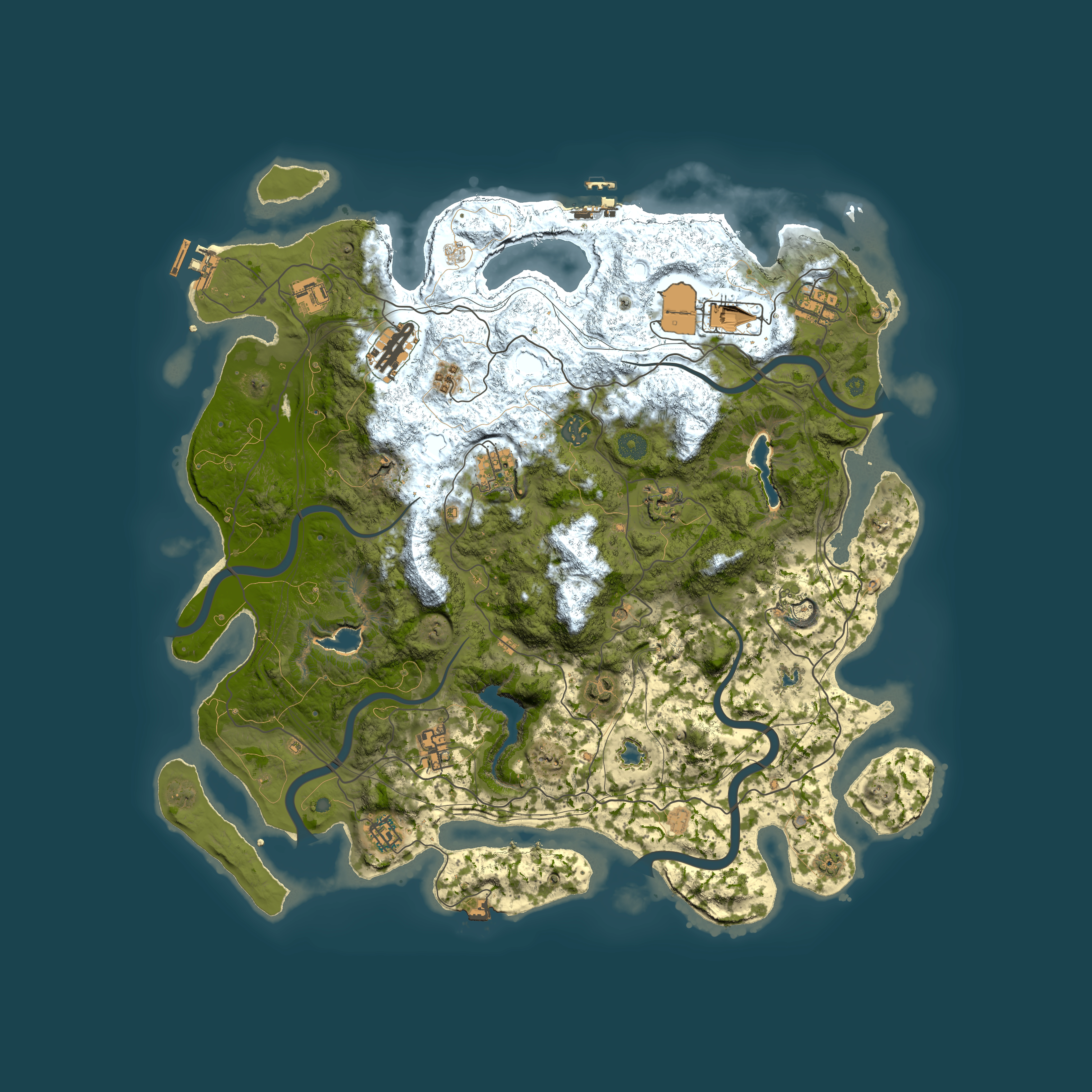 Full top-down render of Rust map seed 1088652573, 4500x4500m