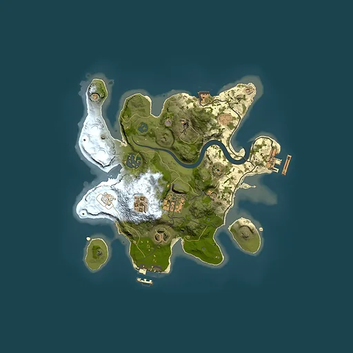 Rust map seed 734611101, 2500x2500m top-down preview