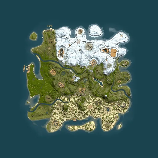 Rust map seed 1147517605, 4000x4000m top-down preview