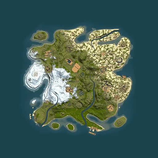 Rust map seed 631705927, 3500x3500m top-down preview