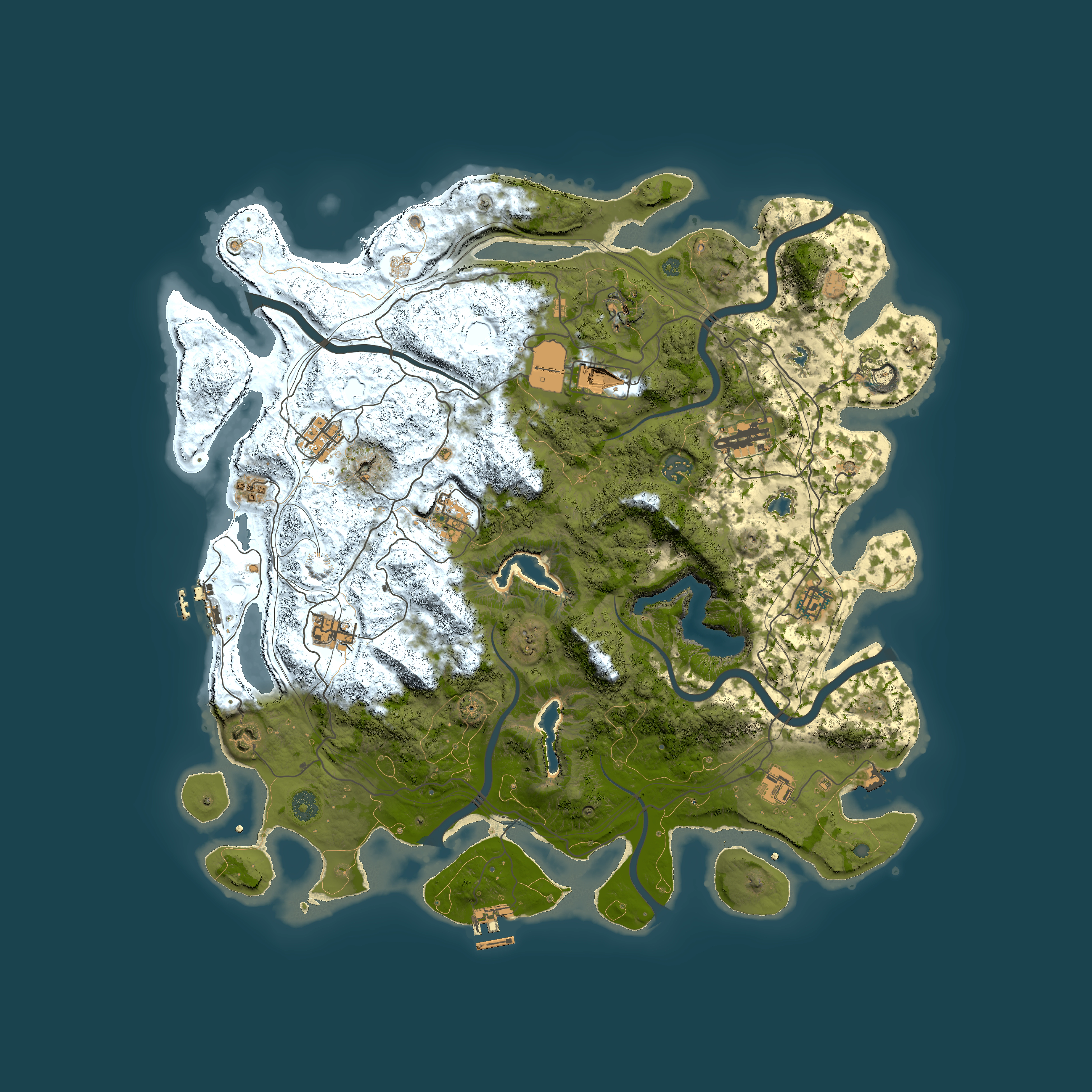 Full top-down render of Rust map seed 1640534271, 4500x4500m
