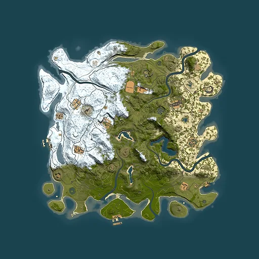Rust map seed 1640534271, 4500x4500m top-down preview